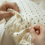 Lumbar Bolster Cushion Padded Support Cotton Blend Ruffled Trim