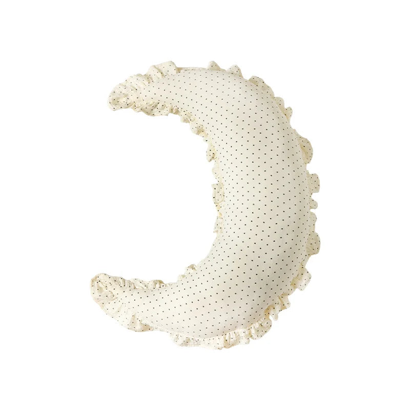 Lumbar Bolster Cushion Padded Support Cotton Blend Ruffled Trim