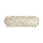 Lumbar Bolster Cushion Padded Support Cotton Blend Ruffled Trim