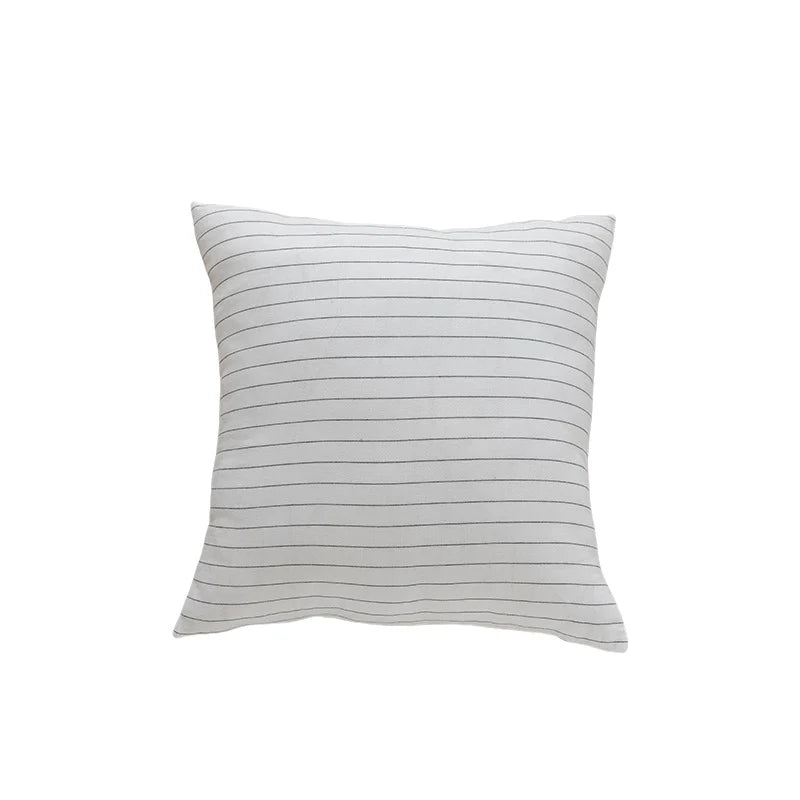 Lumbar Cushion Cover Knit Cotton Hidden Zipper Machine Washable