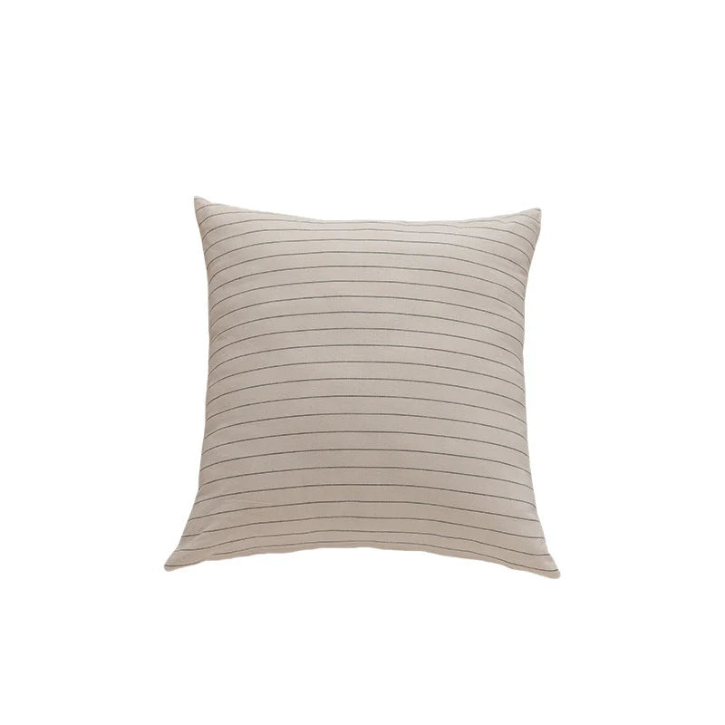 Lumbar Cushion Cover Knit Cotton Hidden Zipper Machine Washable