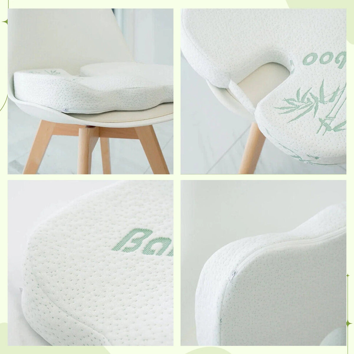Lumbar Cushion Ergonomic Memory Foam Breathable Universal Fit