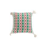Lumbar Pillow Cover Handwoven Cotton Hidden Zipper & Tassels