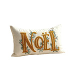 Lumbar Pillow Cover Sherpa & Raised Embroidery Zip Closure