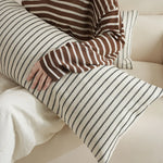 Lumbar Pillow Cover Textured Linen-Look Removable & Washable