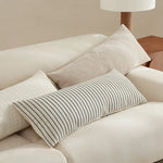 Lumbar Pillow Cover Textured Linen-Look Removable & Washable