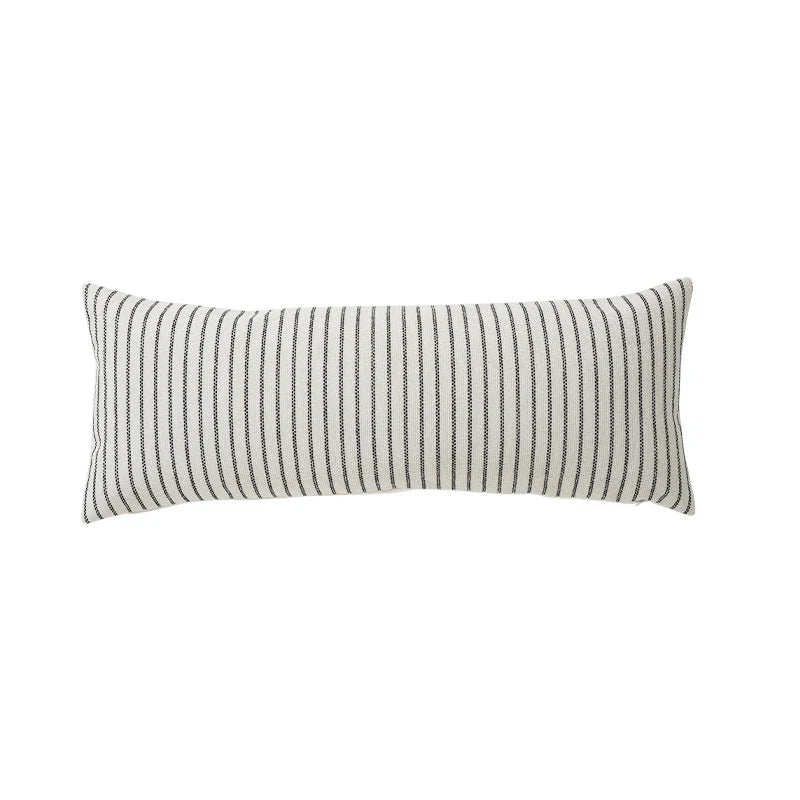 Lumbar Pillow Cover Textured Linen-Look Removable & Washable