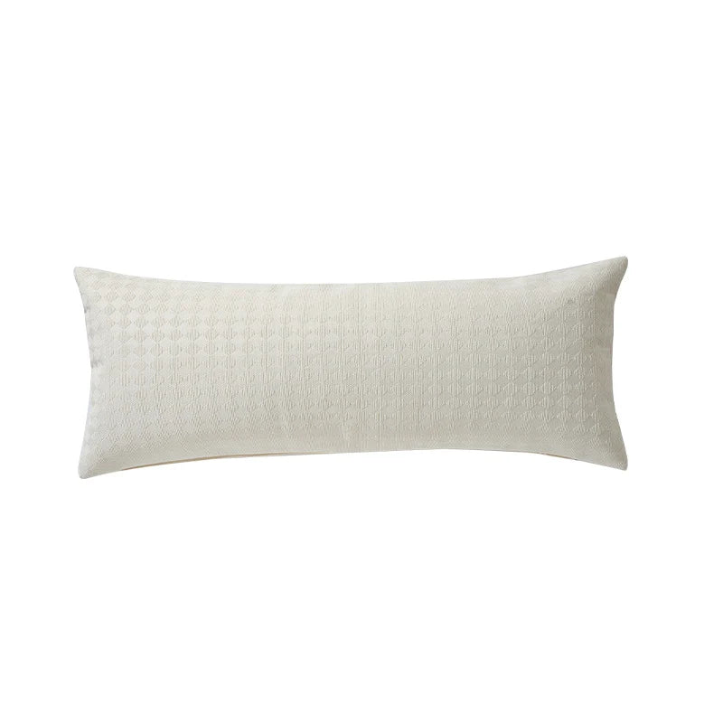 Lumbar Pillow Cover Textured Linen-Look Removable & Washable