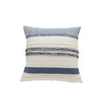 Lumbar Pillow Cover Woven Cotton Tufted & Braided Stripe