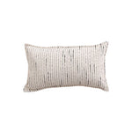 Lumbar Pillow Linen-Like Texture Structured Support Removable Zipper Cover