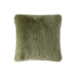 Lumbar Pillow Plush Faux Fur Wavy Quilted 30x50 cm