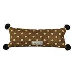 Lumbar Pillow Polka Dot & Pom-Poms Removable Woven Cover