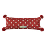 Lumbar Pillow Polka Dot & Pom-Poms Removable Woven Cover