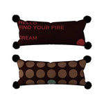 Lumbar Pillow Velvet Jacquard Checkerboard 12 x 28