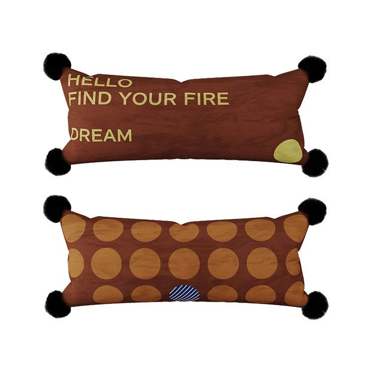 Lumbar Pillow Velvet Jacquard Checkerboard 12 x 28