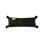 Lumbar Pillow Velvet Jacquard Checkerboard 12 x 28