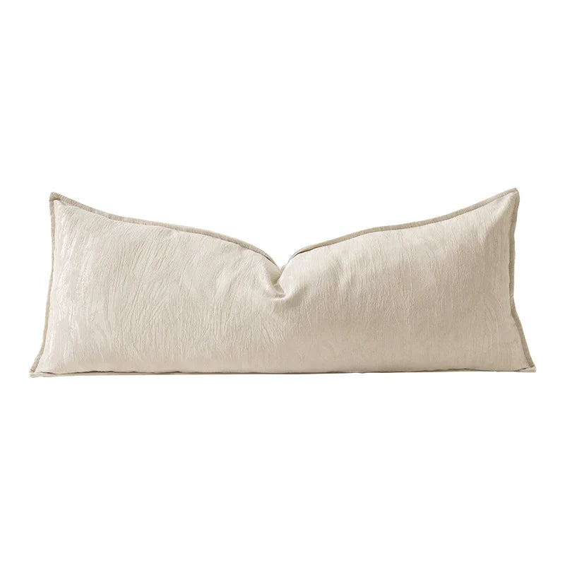 Lumbar Support Pillow Extra-Long Contoured Removable Boucle Cover