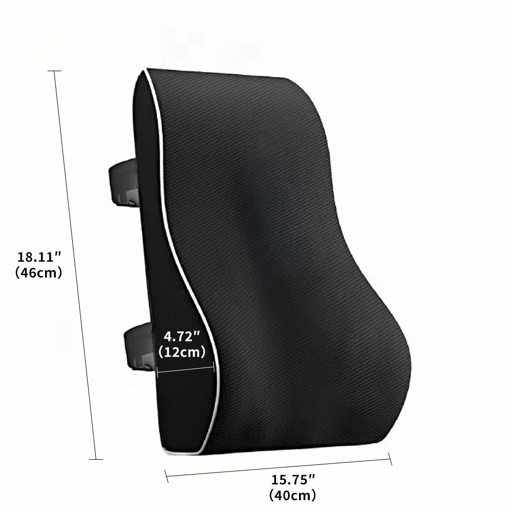 Lumbar Support Pillow Memory Foam Adjustable Straps Ergonomic Back Support