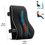 Lumbar Support Pillow Memory Foam Adjustable Straps Ergonomic Back Support