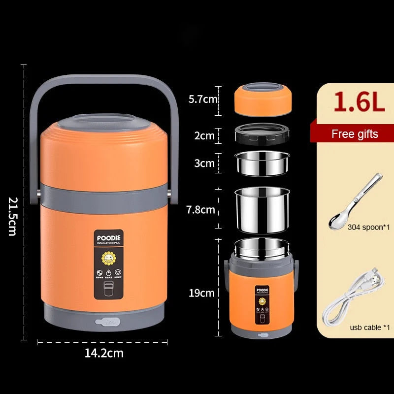 Lunch Box USB Powered & Stainless Steel Liner
