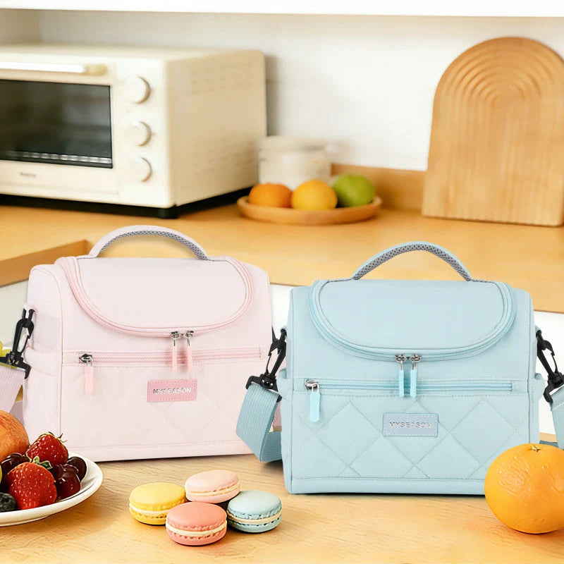 Lunch Cooler Bag Insulated Splash-Resistant Removable Shoulder Strap