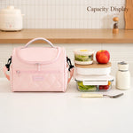 Lunch Cooler Bag Insulated Splash-Resistant Removable Shoulder Strap