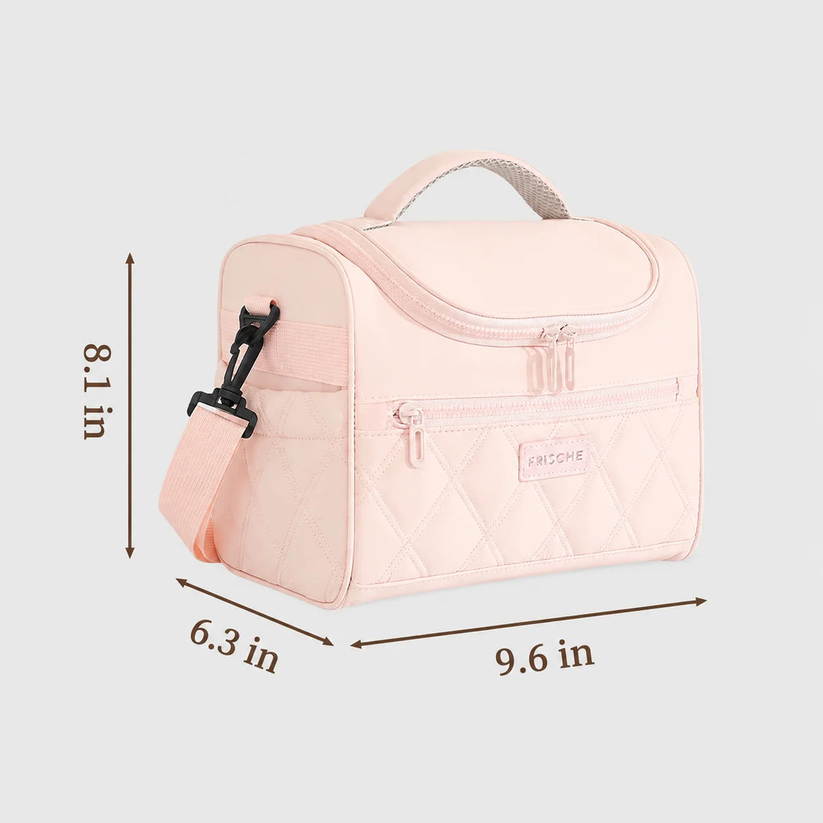 Lunch Cooler Bag Insulated Splash-Resistant Removable Shoulder Strap