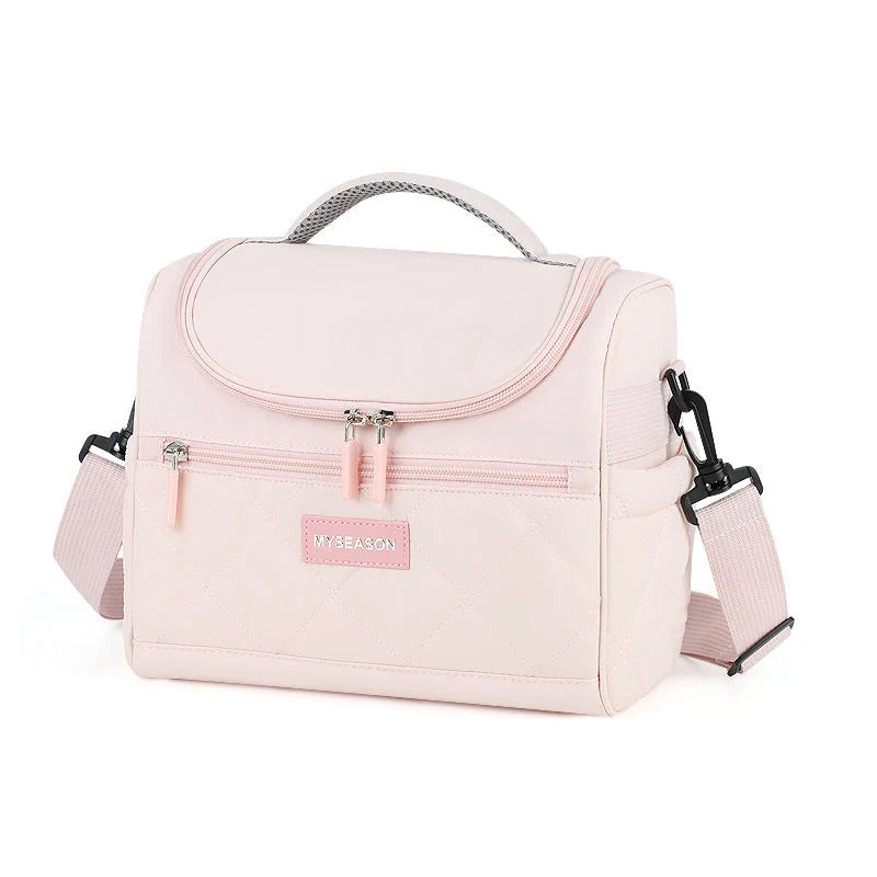 Lunch Cooler Bag Insulated Splash-Resistant Removable Shoulder Strap