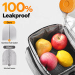 Lunch Cooler Bag Insulated Wipe-Clean Lining Removable Shoulder Strap