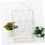 Magazine Organizer Wall-Mounted Stainless Steel Gold Finish