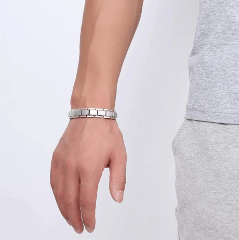 Magnetic Bracelet Stainless Steel Integrated Magnets Rust-Resistant
