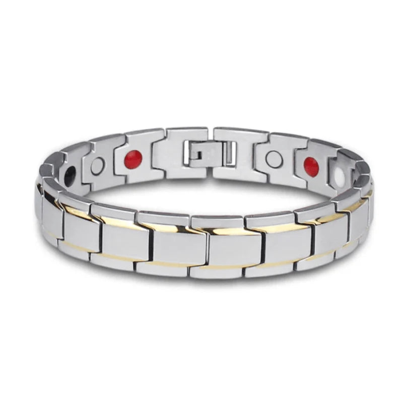 Magnetic Bracelet Stainless Steel Integrated Magnets Rust-Resistant