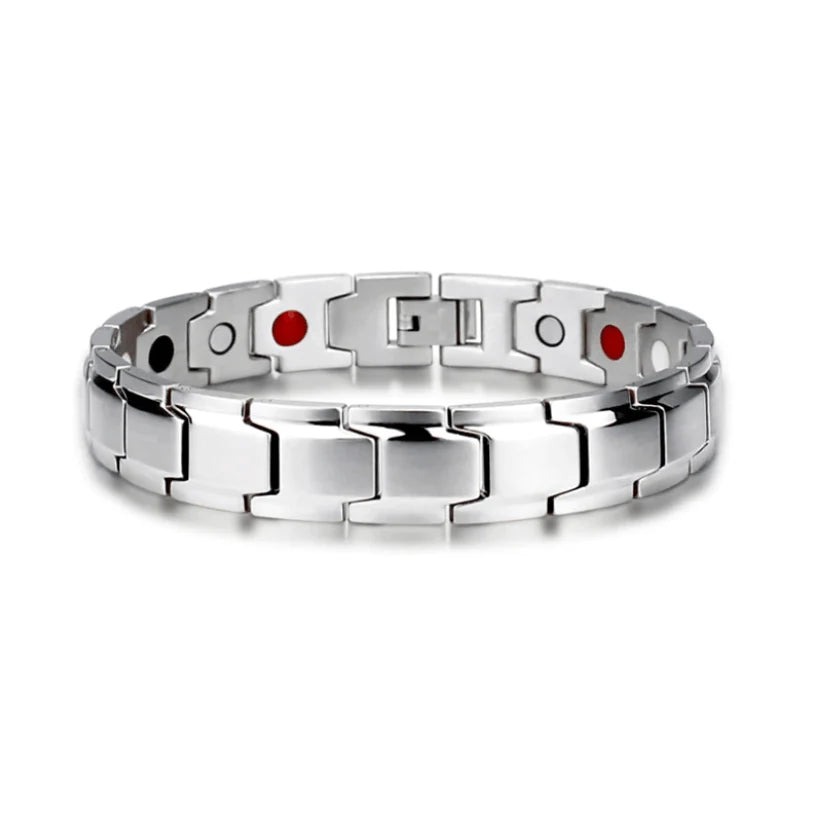 Magnetic Bracelet Stainless Steel Integrated Magnets Rust-Resistant