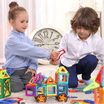 Magnetic Building Blocks Colorful Creative Construction Set Ages 4+