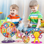 Magnetic Building Blocks Colorful Creative Construction Set Ages 4+