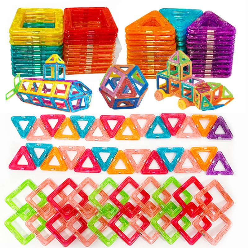 Magnetic Building Blocks Colorful Creative Construction Set Ages 4+