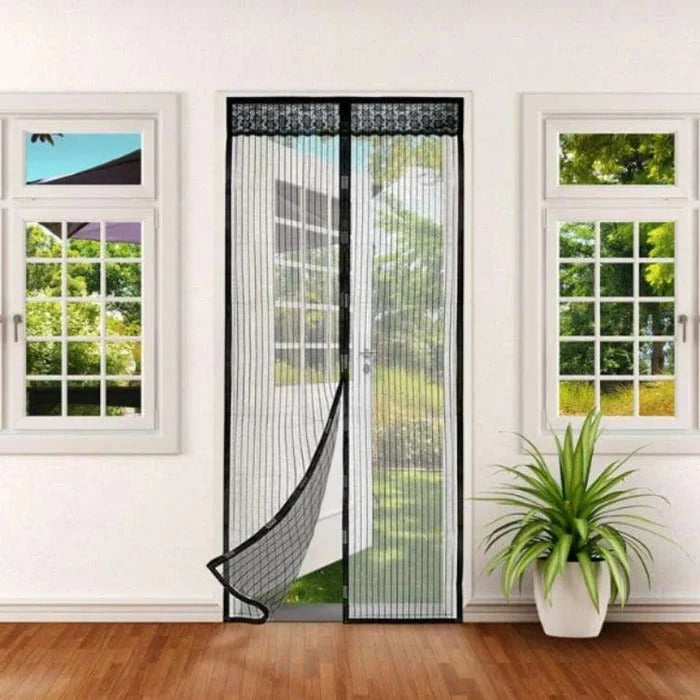Magnetic Mesh Screen Door Tear Resistant Auto Closure Pet Friendly