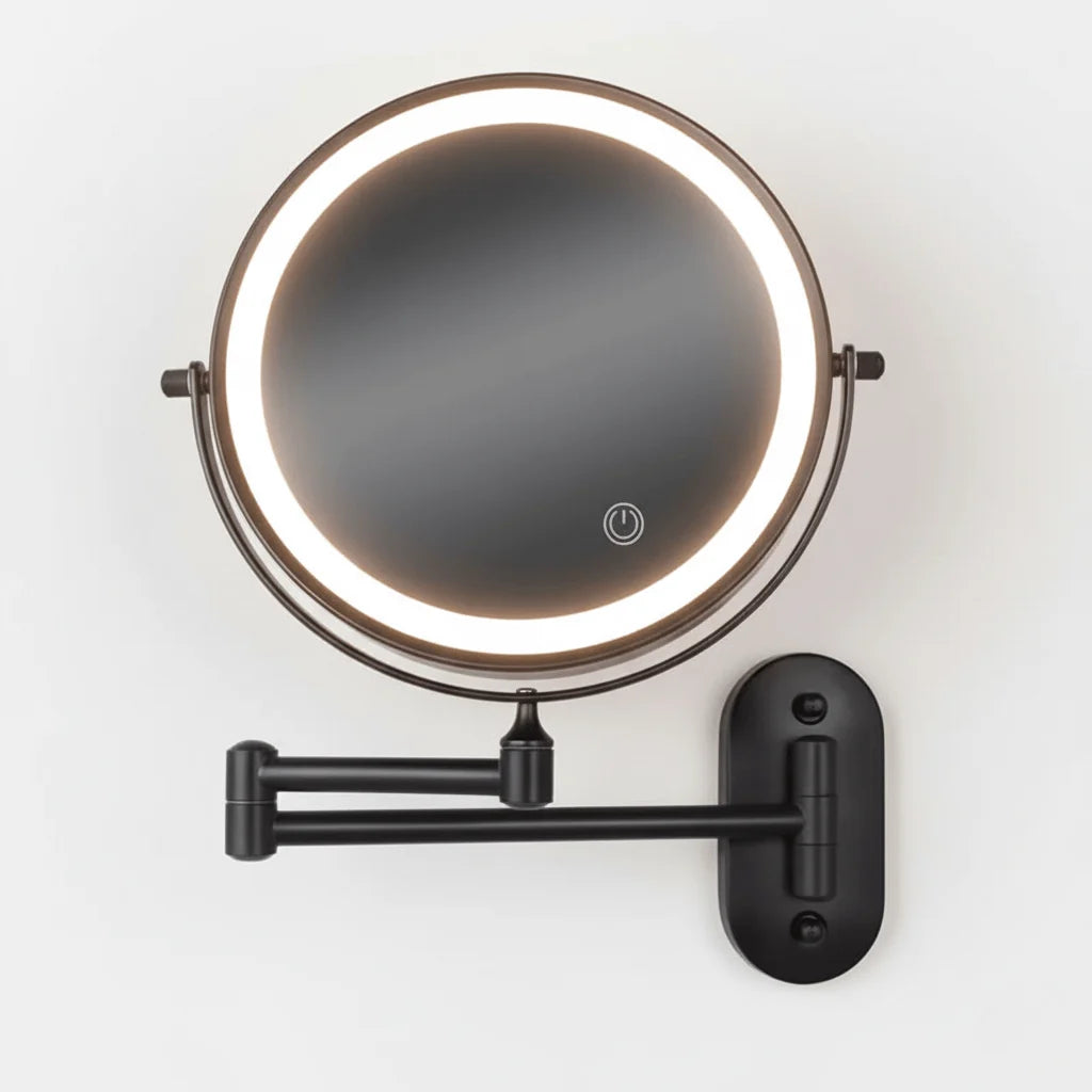 Makeup Mirror Dimmable LED 3×–10× Magnification Rechargeable Cordless