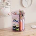 Makeup Organizer 360° Rotating Adjustable Shelves & Lipstick Slots