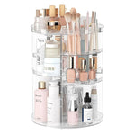 Makeup Organizer 360° Rotating Adjustable Shelves & Non-Slip Base