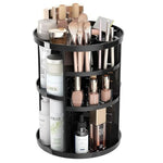 Makeup Organizer 360° Rotating & Adjustable Shelves Non-Slip Base
