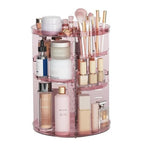 Makeup Organizer 360° Rotating Adjustable Shelves & Non-Slip Base