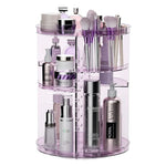 Makeup Organizer 360° Rotating & Adjustable Shelves Non-Slip Base