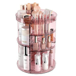 Makeup Organizer 360° Rotating Adjustable Shelves & Non-Slip Base