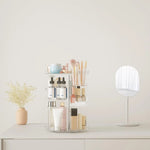 Makeup Organizer 360° Rotating & Adjustable Shelves Non-Slip Base