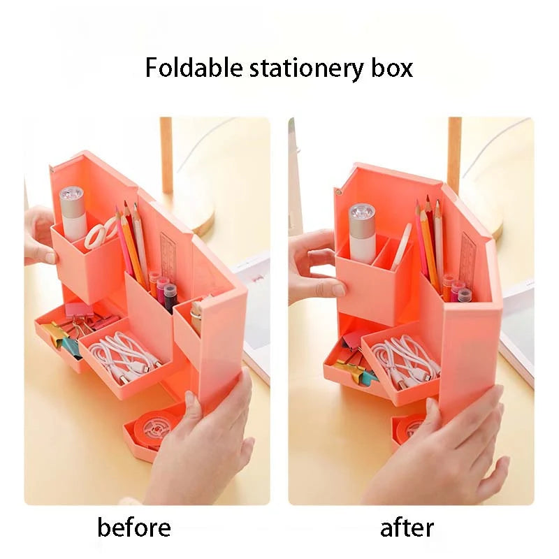 Makeup Organizer Foldable ABS Single-Tier Storage Box