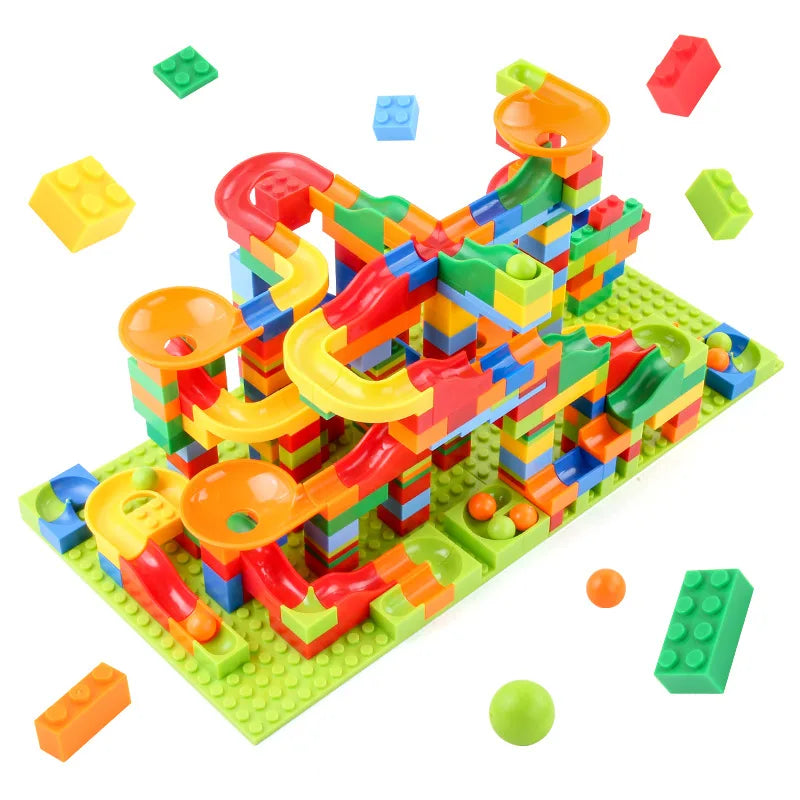 Marble Run Building Set 168 Pieces Tracks Ramps & Tunnels