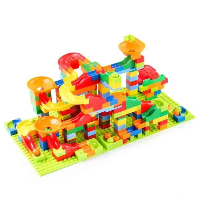 Marble Run Building Set 168 Pieces Tracks Ramps & Tunnels