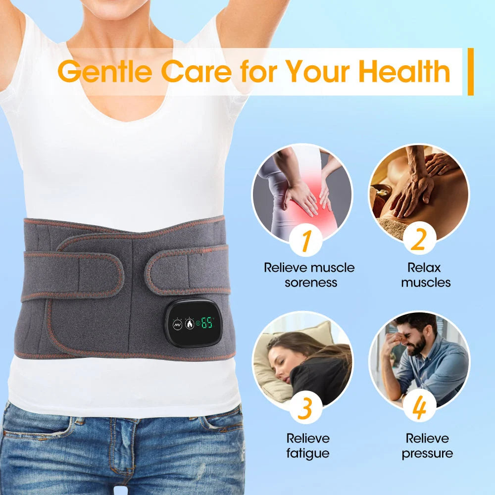 Massage Belt Red Light & Vibration USB Rechargeable