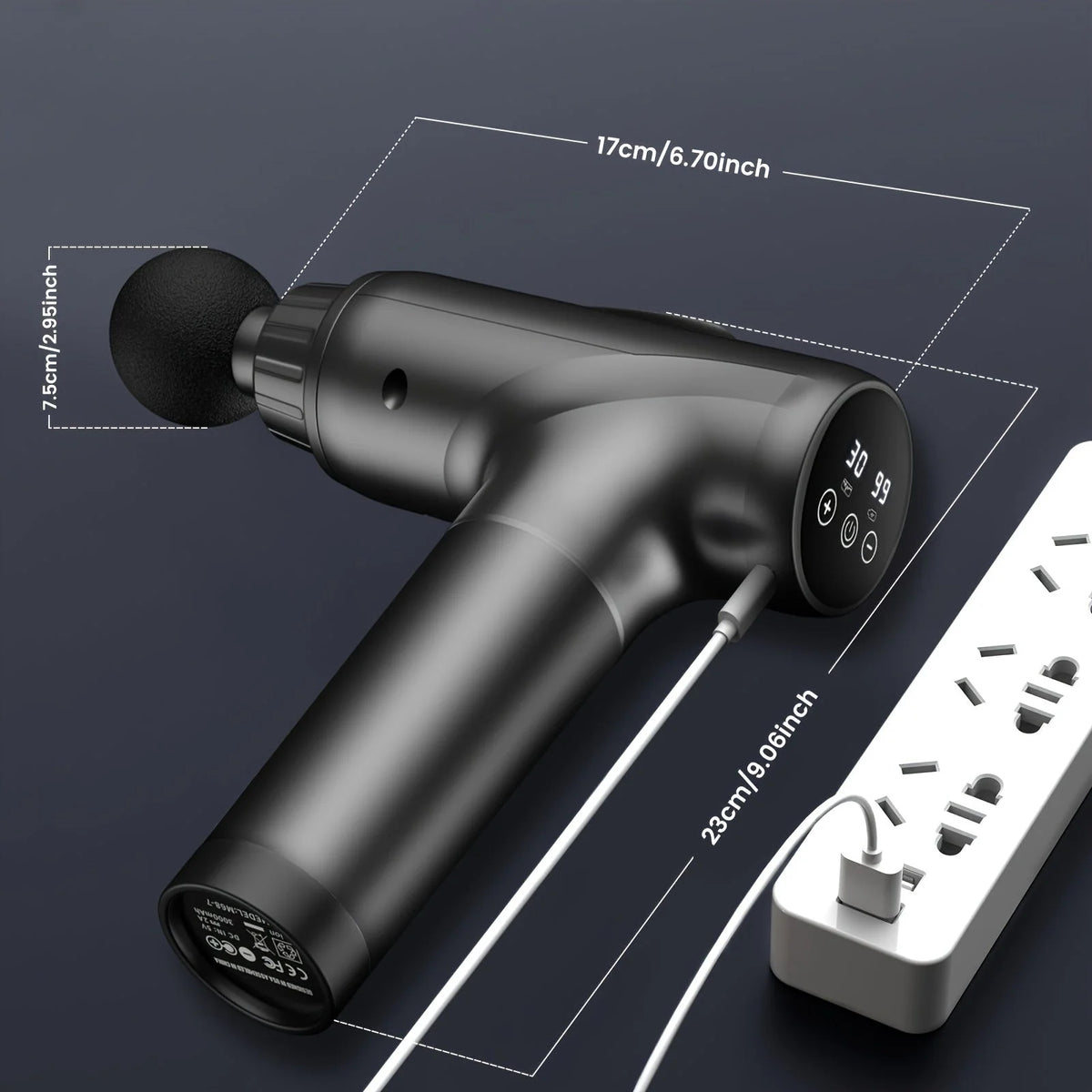 Massage Gun Cordless 30 Speeds & 10 Heads